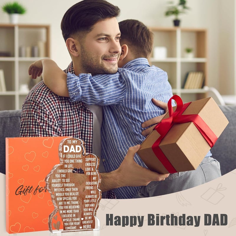 LuoHere Dad Gifts from Son -Dad Birthday Gift from Son -Dad Christmas Valentines Easter Gifts Idea Daddy New Dad To My Best Dad Ever Gifts Father's Day Desk Decor Acrylic Plaque Sign - Image 4